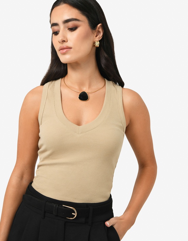 Forcast - Devon V-Neck Singlet