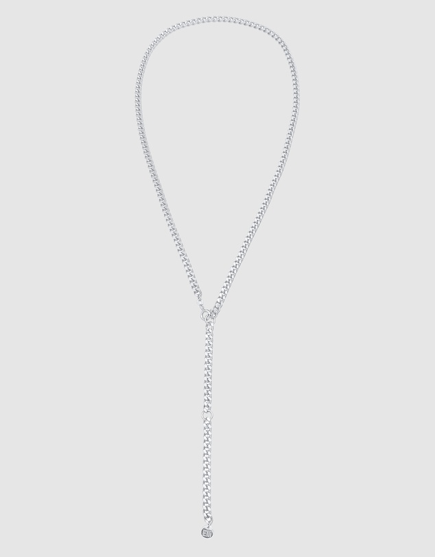 Elli Jewelry - Necklace Curb Y-Chain Layerlook Adjustable in 925 Sterling Silver
