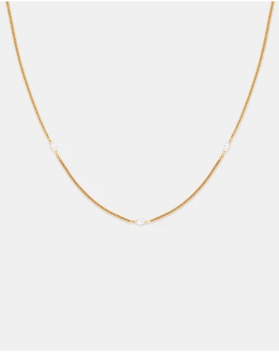 Astrid & Miyu - Navette Crystal Necklace