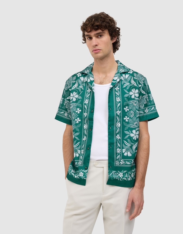 Politix - Aidan Border Print Short Sleeve Shirt