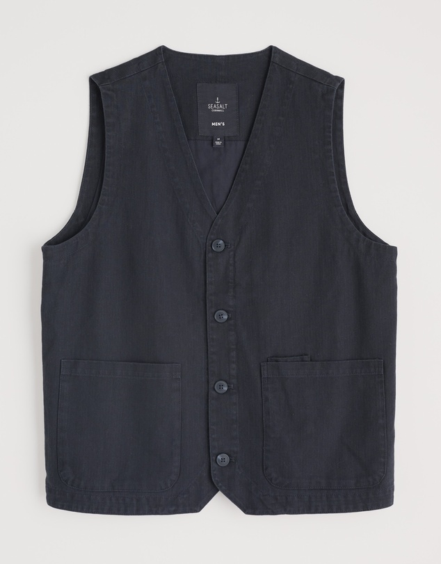 Seasalt - Seasalt Cornwall Navy Tollgate Waistcoat