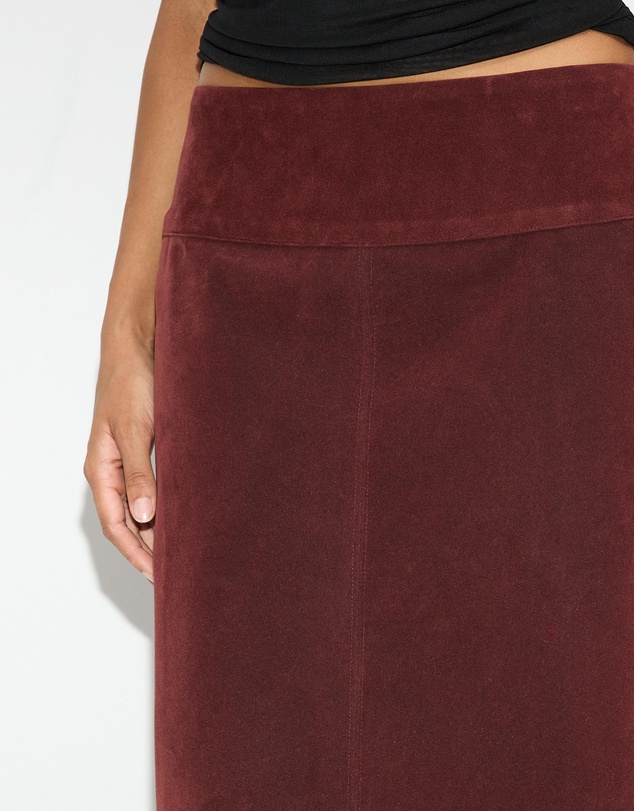 Dazie - Bailey Faux Suede Midi Skirt