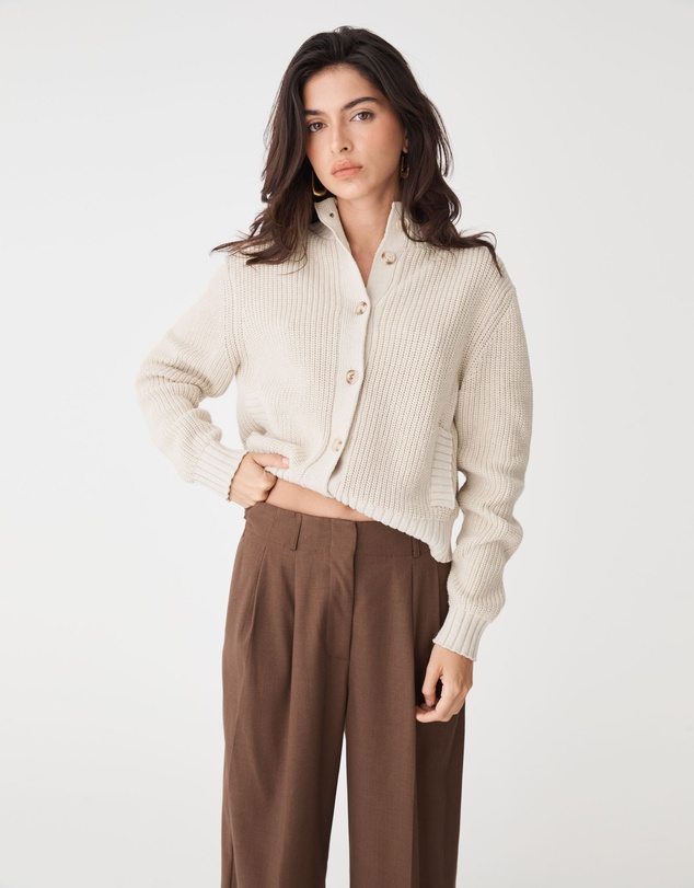 Forcast - Petra Rib Knit Cardigan