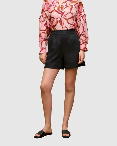 Trenery - Linen Pull On Short