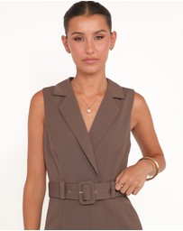 Petal & Pup - Sienna Belted Jumpsuit - Khaki Brown