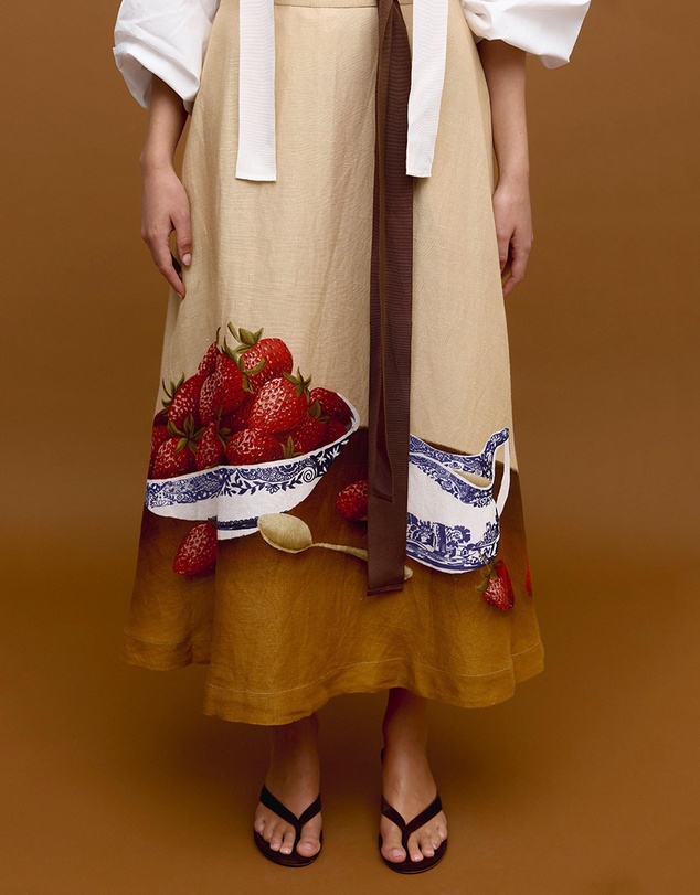 Binny - Strawberries Cream Skirt