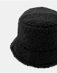 Morgan & Taylor - Drew Teddy Bucket Hat in Black