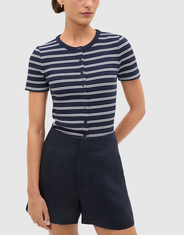 Seed Heritage - Button Through Rib Top
