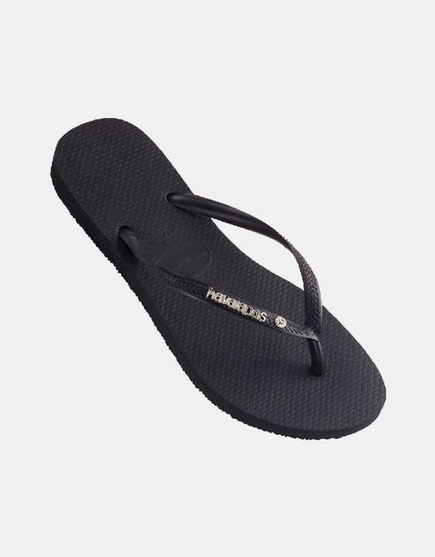 Havaianas - Havaianas Slim Metal Logo Crystal - Women's