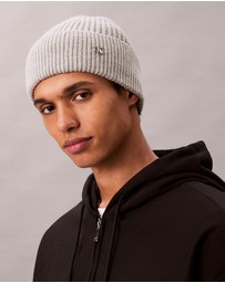 Calvin Klein - Wool Blend Signature Logo Beanie
