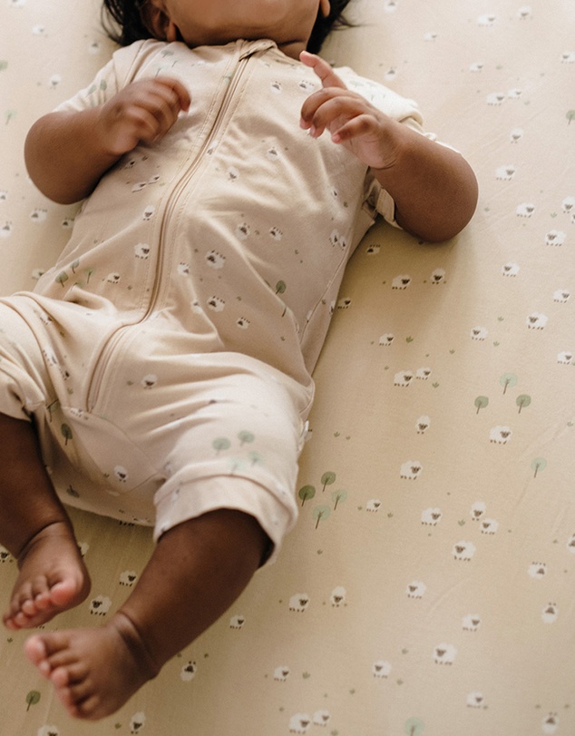Kynd Baby - Fitted Cot Sheet in Sheep