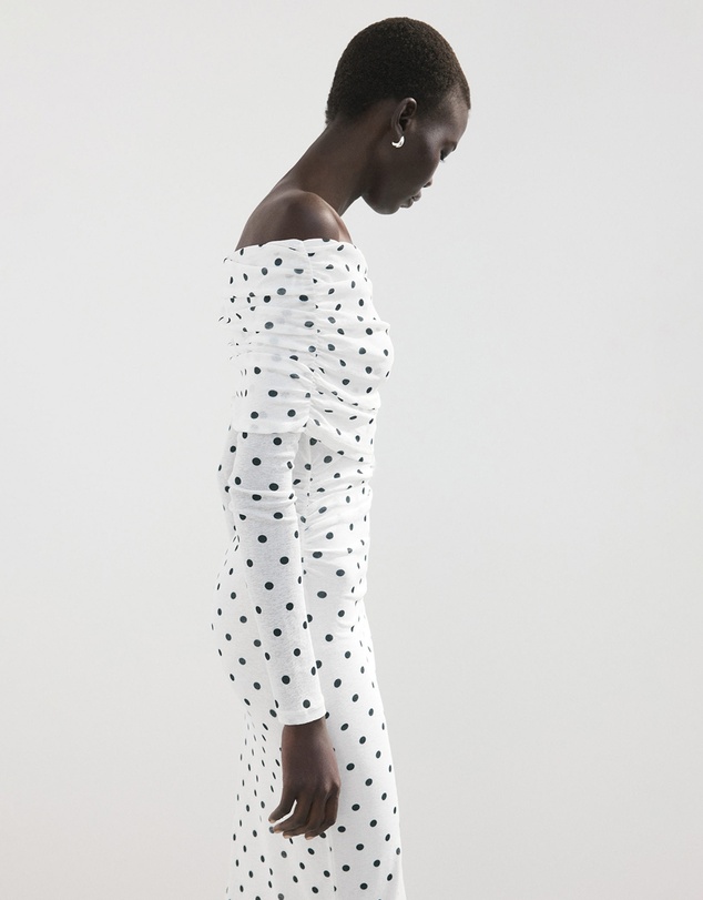 M.N.G - Polka Dot Bandeau Dress