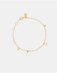 By Charlotte - Gold Live in Peace Bracelet