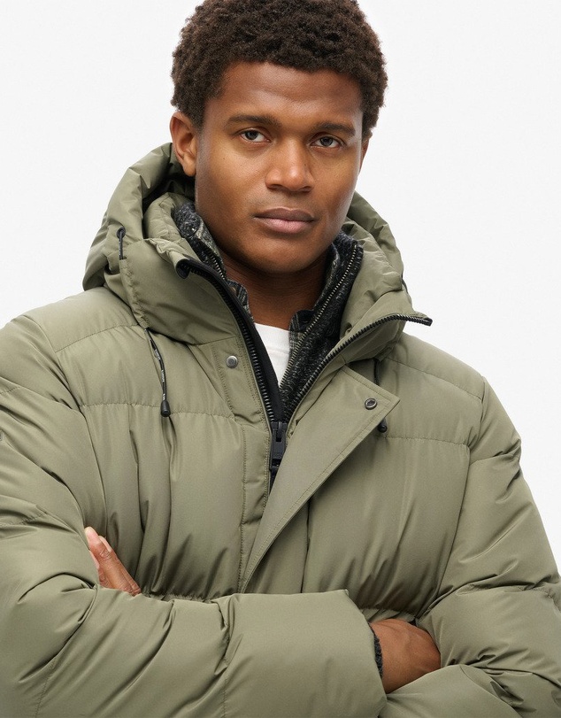 Superdry - Hooded Sports Puffer Mid Jacket