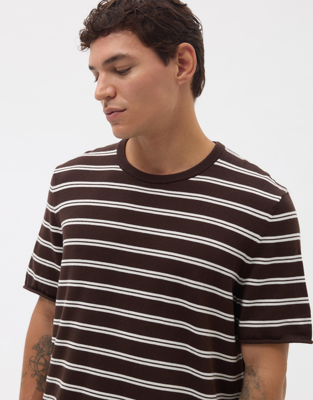 AERE - Organic Cotton Stripe Knit Tee