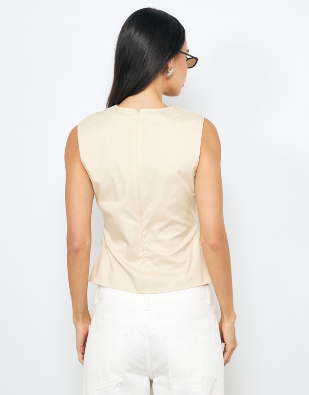 AERE - Ruched Organic Cotton Top
