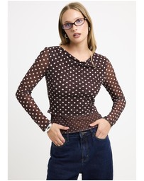 Alice In The Eve - Olivia Spot Mesh Top