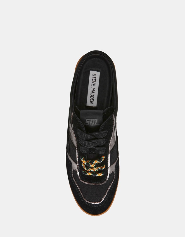 Steve Madden - Augustina Black/Silver Sneakers