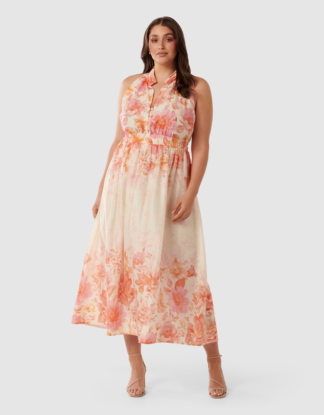 Forever New Curve - Ivy Curve Printed Midi Dress