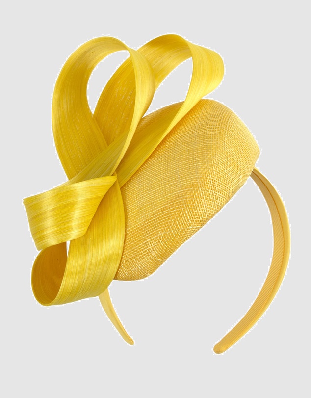 Max Alexander - Yellow Pillbox Racing Fascinator