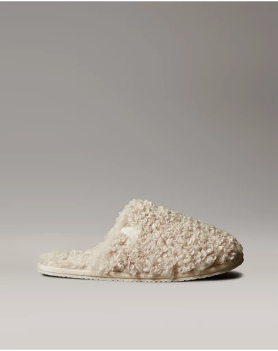 Calvin Klein - Faux Shearling Sherpa Slippers