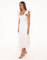 Petal & Pup - Bronte Midi Dress - White