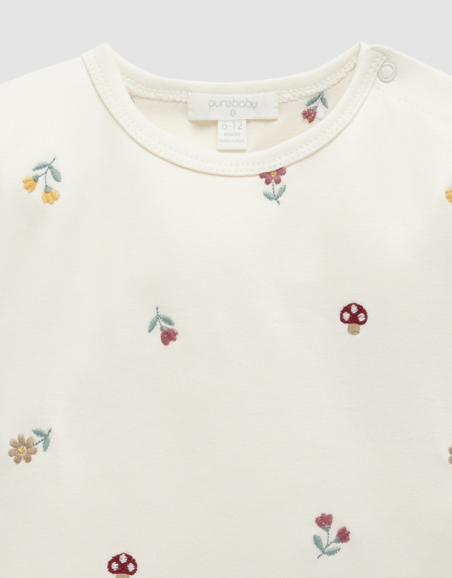 Purebaby - Broderie Layering Top -Kids-Babies