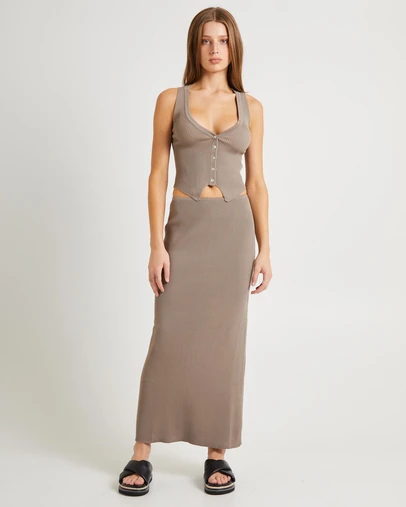 Subtitled - Kelse Knitted Maxi Skirt