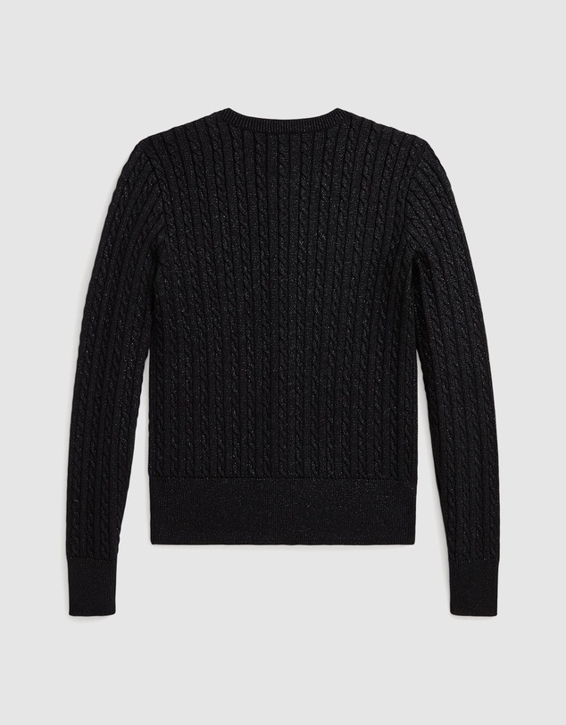 Polo Ralph Lauren - Metallic Mini-Cable Cardigan - ICONIC EXCLUSIVE - Teens