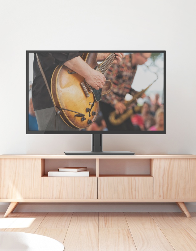 iWorld - Kanto TTS100 Height Adjustable and Swivelling Tabletop TV Stand for 37