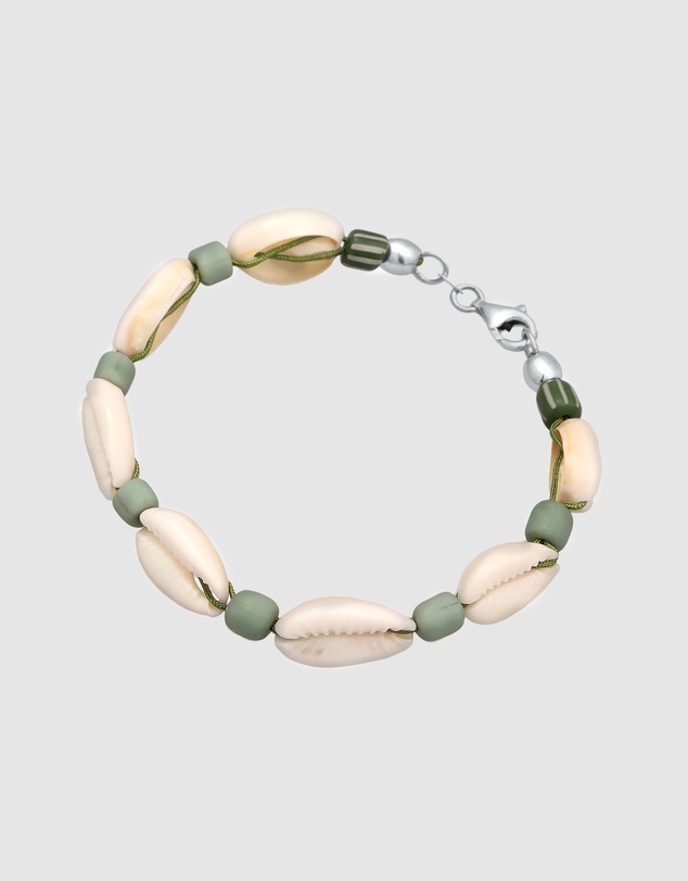 Kuzzoi - ICONIC EXCLUSIVE - Bracelet Male Nylon with Cowrie Shell 925 Sterling Silver