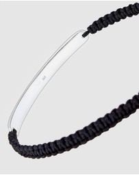Kuzzoi - ICONIC EXCLUSIVE - Bracelet Rectangle Geo Trend Nylon 925 Sterling Silver