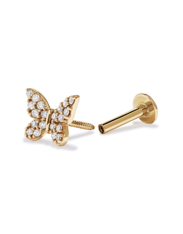 Michael Hill - 0.06TW Butterfly Helix Stud in 10kt Gold