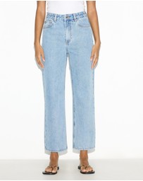 Dazie - Munich High Waisted Cropped Straight Leg Jeans