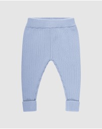 Kynd Baby - Organic Chunky Rib Knit Pant in Sky Blue
