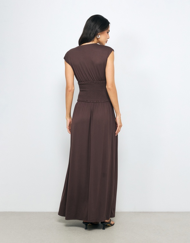 AERE - Cora Shirred Waist Maxi Dress