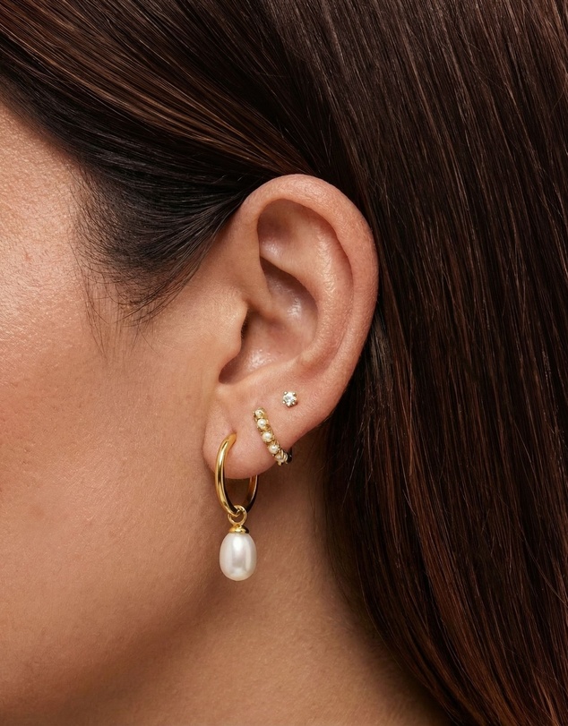 HOUSE OF SLANI - Poppy Pearl Hoops