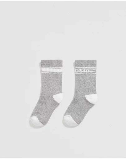 Country Road - Organically Grown Cotton Blend Cr Sport Crew Sock