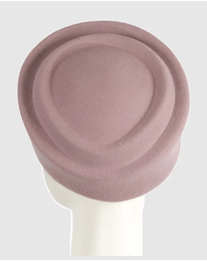 Max Alexander - Felt Dusty Pink Pillbox Hat