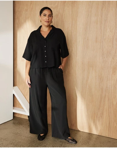Atmos&Here Curvy - Brea Viscose Blend Pants
