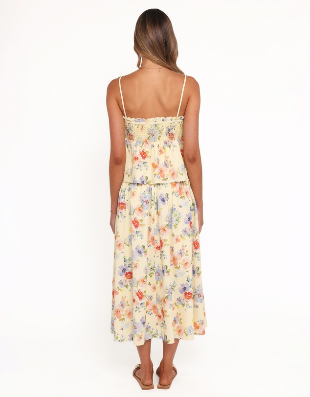 Petal & Pup - Saskia Maxi Skirt - Lemon Floral