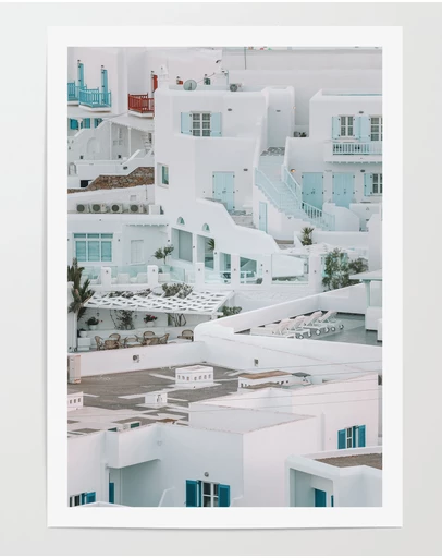 LEGGERA - Meandering Mykonos Streets Print