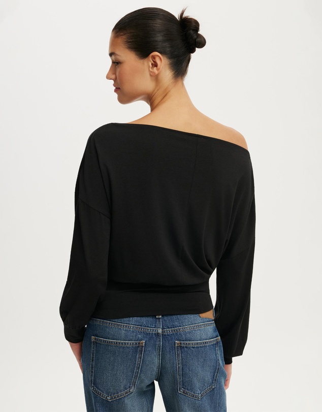 Cotton On - Sage Off Shoulder Long Sleeve Top