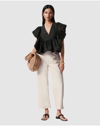 & Other Stories - Ruffle V-Neck Blouse