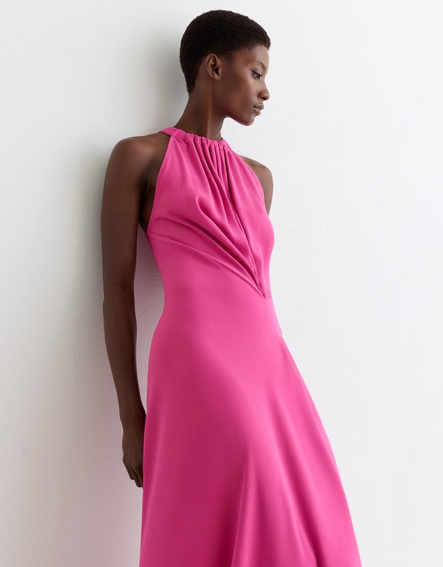 REISS - Maeve Gathered Neck Dress