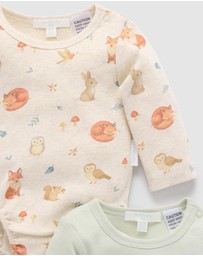 Purebaby - 2 Pack Bodysuit -Kids-Babies