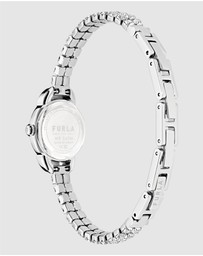 Furla - Mini Shape Silver-Tone with Crystals Bracelet Watch