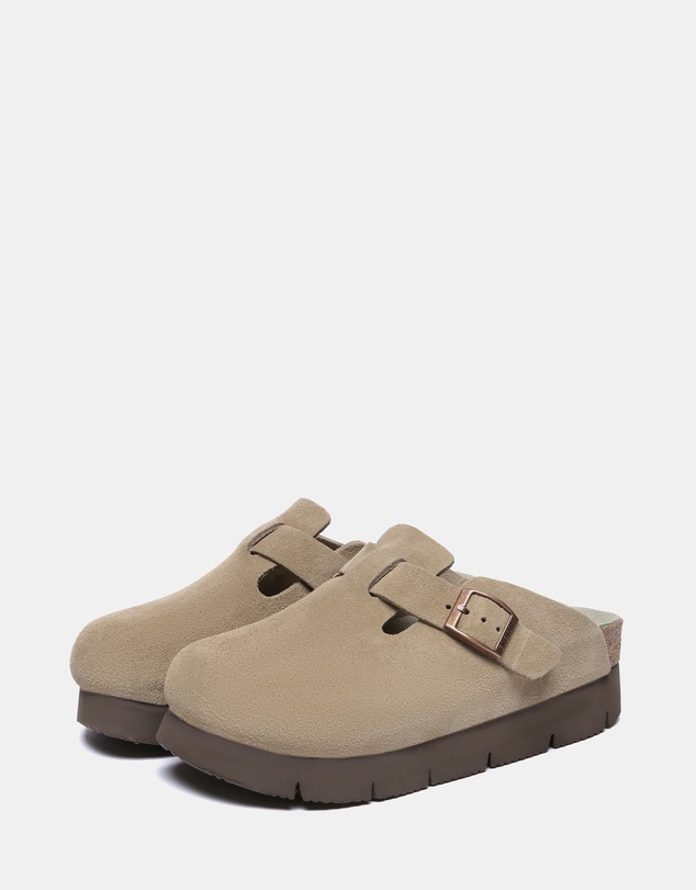 EVERAU - EverAU Ugg Brooklyn Platform Cow Suede Upper Clogs