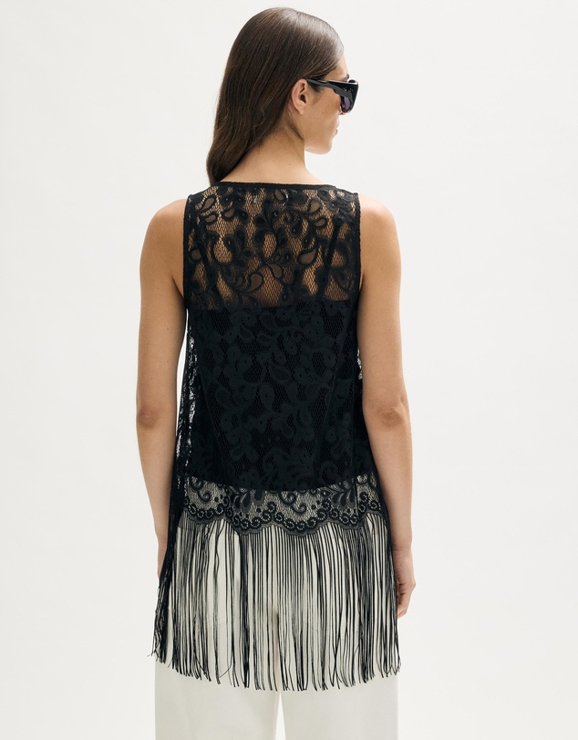 Minima Esenciales - Pia Fringe Lace Tunic Top