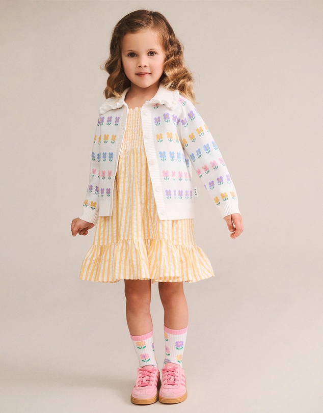 Huxbaby - Flower Fields Collar Cardigan - Babies-Teens